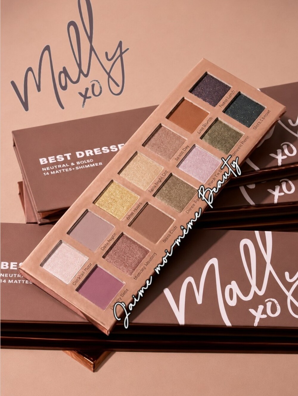 Mally Beauty Best Dressed Eyes Eyeshadow Palette - Nudes Neutrals Shimmers Matte